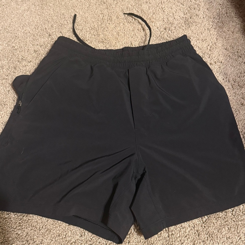 lululemon athletica Pace Breaker Men's Lined Black Athletic Short 5”